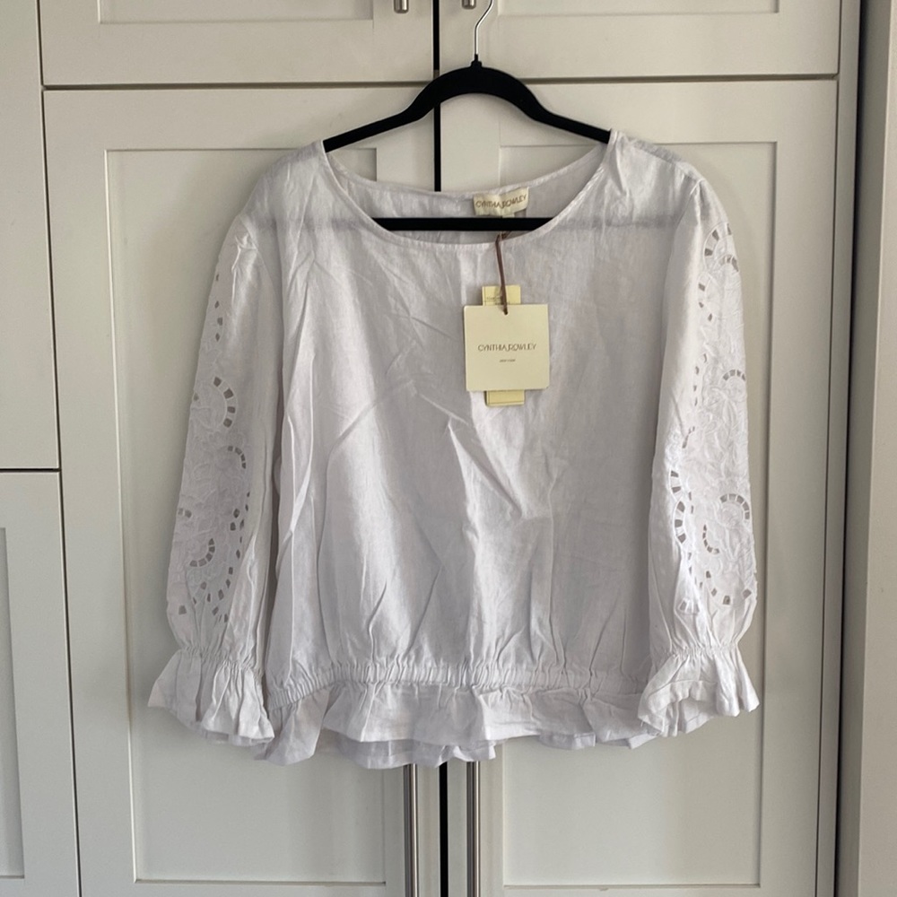 Cynthia Rowley Linen and Rayon Blouse